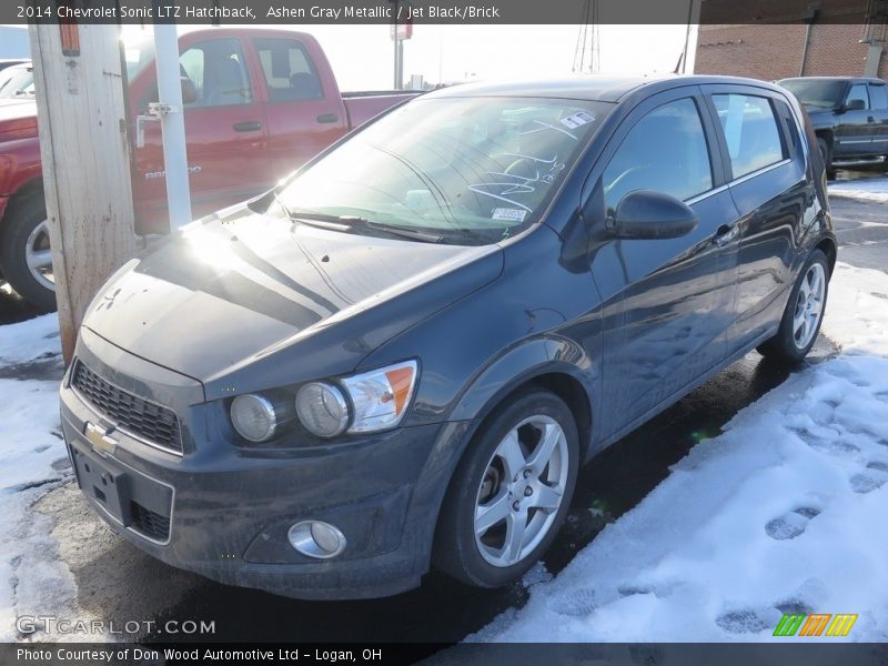 Ashen Gray Metallic / Jet Black/Brick 2014 Chevrolet Sonic LTZ Hatchback