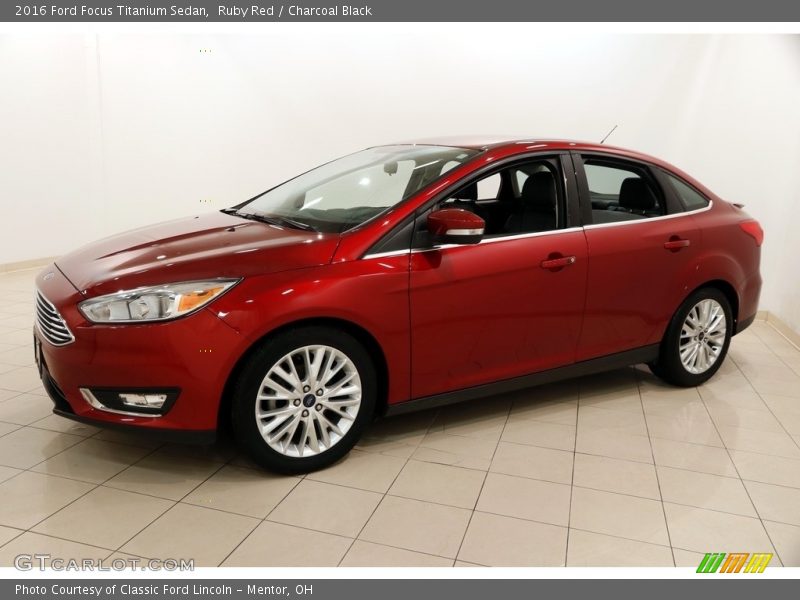 Ruby Red / Charcoal Black 2016 Ford Focus Titanium Sedan