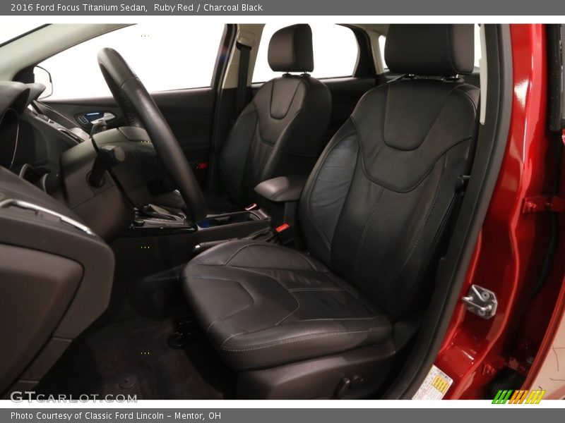 Ruby Red / Charcoal Black 2016 Ford Focus Titanium Sedan