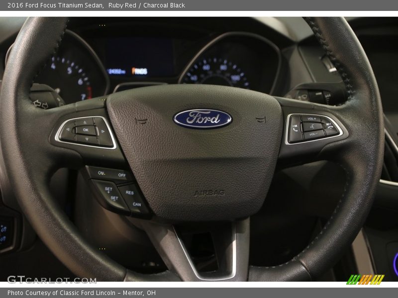 Ruby Red / Charcoal Black 2016 Ford Focus Titanium Sedan