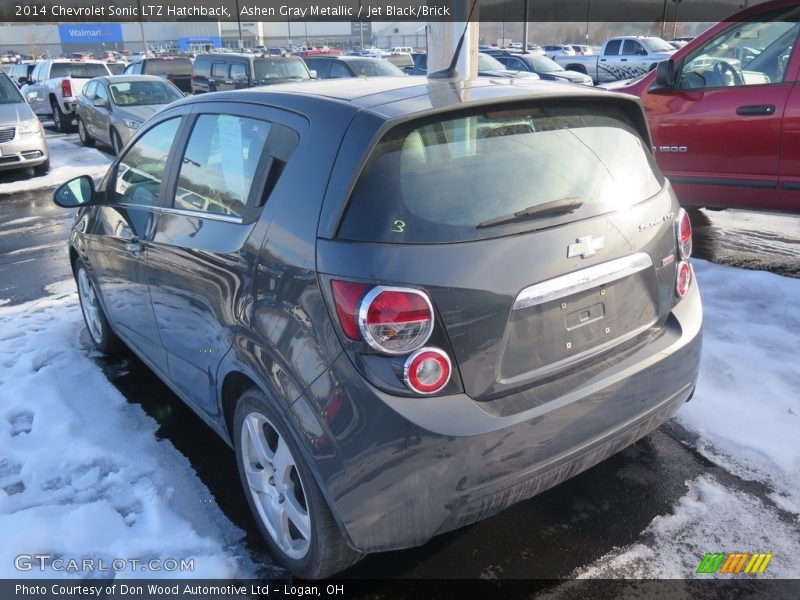 Ashen Gray Metallic / Jet Black/Brick 2014 Chevrolet Sonic LTZ Hatchback