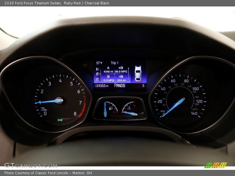 Ruby Red / Charcoal Black 2016 Ford Focus Titanium Sedan