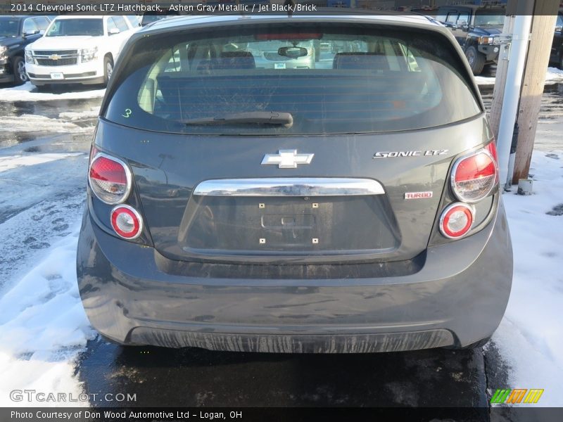 Ashen Gray Metallic / Jet Black/Brick 2014 Chevrolet Sonic LTZ Hatchback