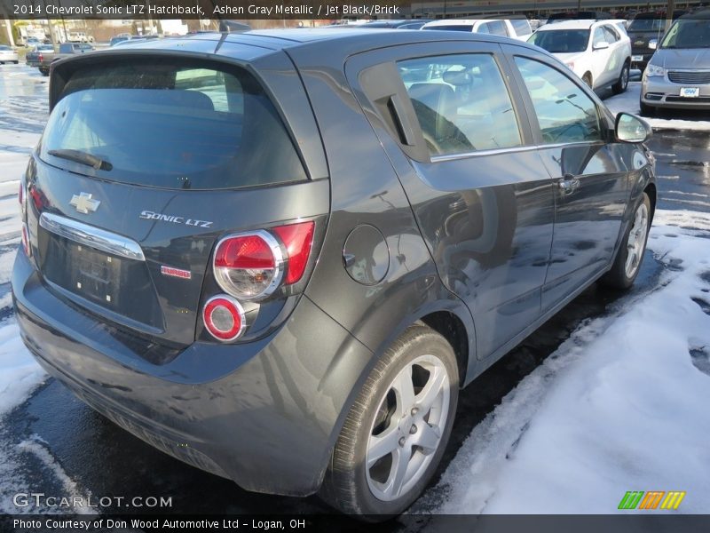 Ashen Gray Metallic / Jet Black/Brick 2014 Chevrolet Sonic LTZ Hatchback
