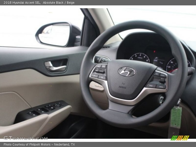 Absolute Black / Beige 2018 Hyundai Accent SEL