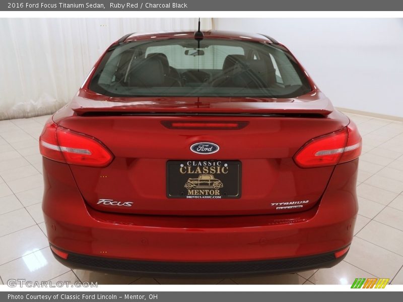 Ruby Red / Charcoal Black 2016 Ford Focus Titanium Sedan