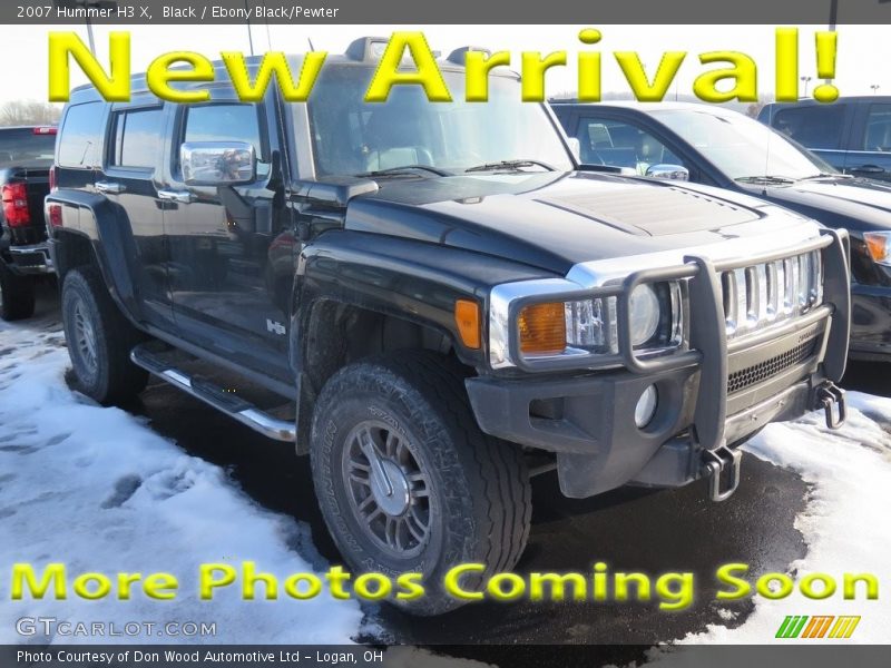 Black / Ebony Black/Pewter 2007 Hummer H3 X
