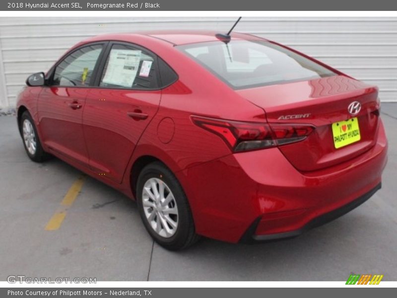 Pomegranate Red / Black 2018 Hyundai Accent SEL