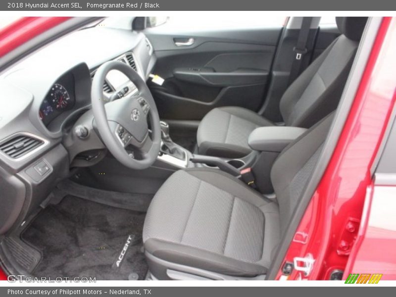 Pomegranate Red / Black 2018 Hyundai Accent SEL