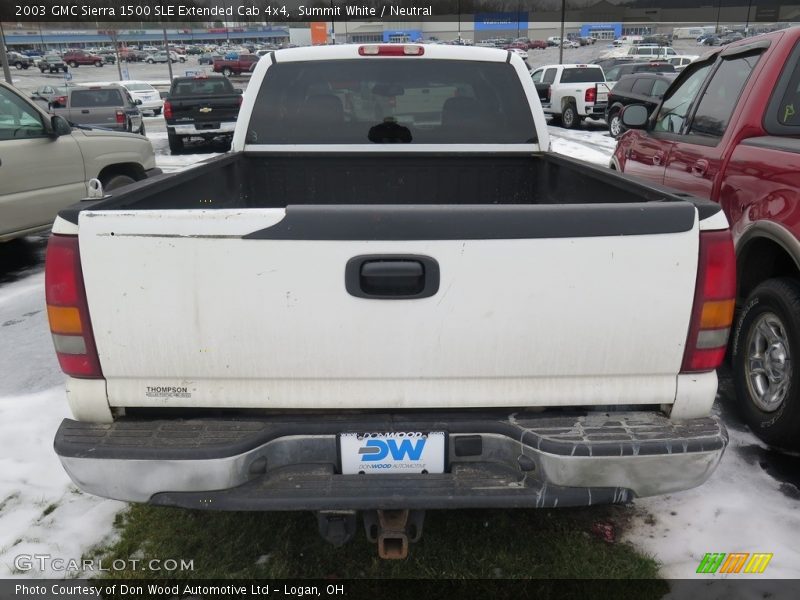 Summit White / Neutral 2003 GMC Sierra 1500 SLE Extended Cab 4x4