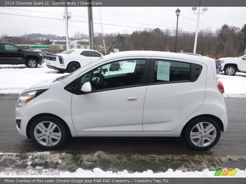 Summit White / Silver/Green 2014 Chevrolet Spark LS
