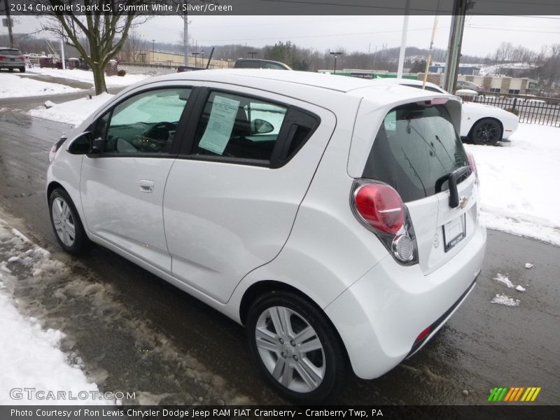 Summit White / Silver/Green 2014 Chevrolet Spark LS