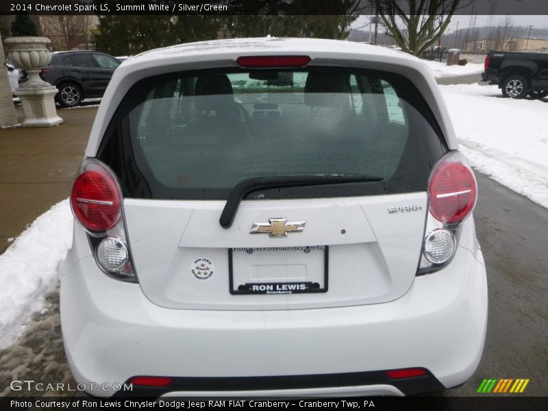Summit White / Silver/Green 2014 Chevrolet Spark LS