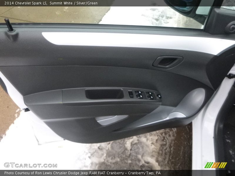 Summit White / Silver/Green 2014 Chevrolet Spark LS