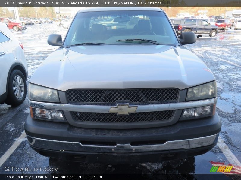 Dark Gray Metallic / Dark Charcoal 2003 Chevrolet Silverado 1500 LS Extended Cab 4x4