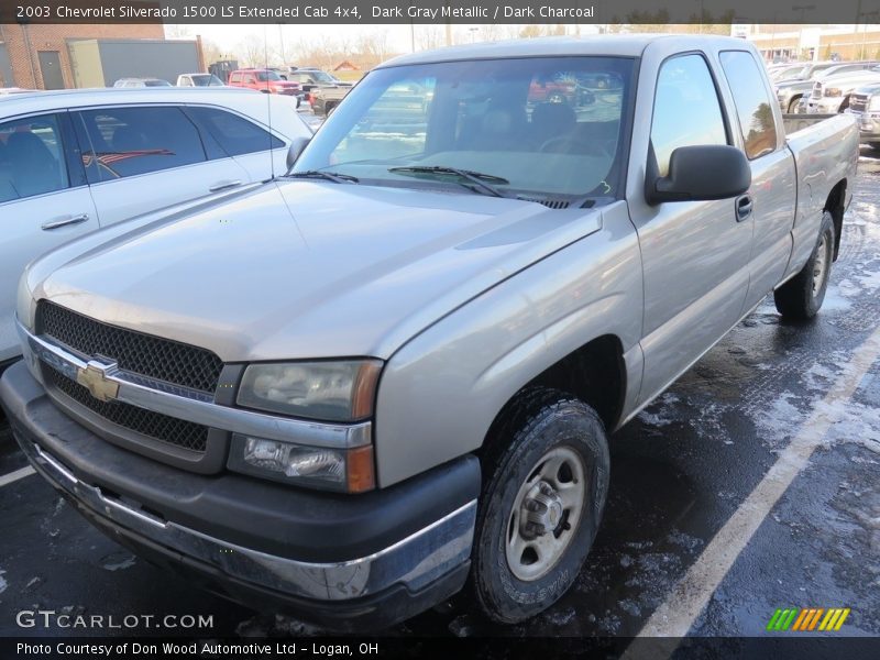 Dark Gray Metallic / Dark Charcoal 2003 Chevrolet Silverado 1500 LS Extended Cab 4x4