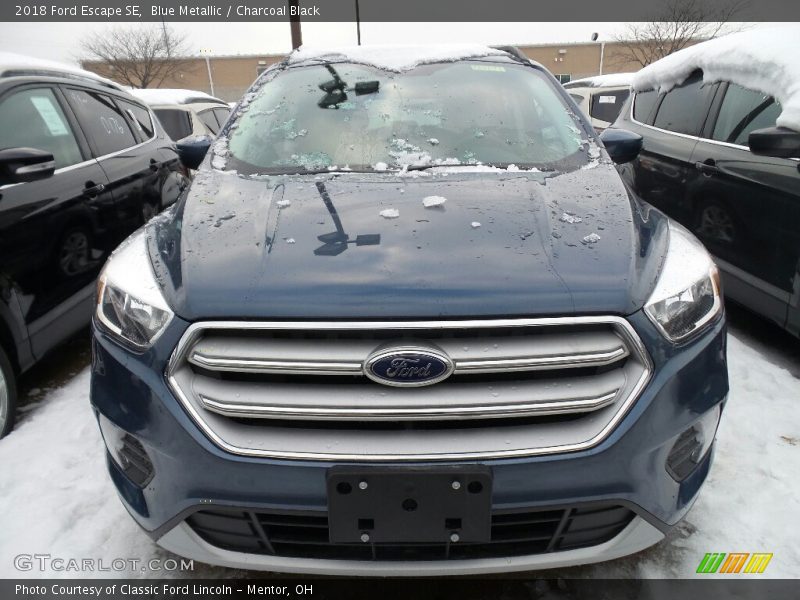 Blue Metallic / Charcoal Black 2018 Ford Escape SE