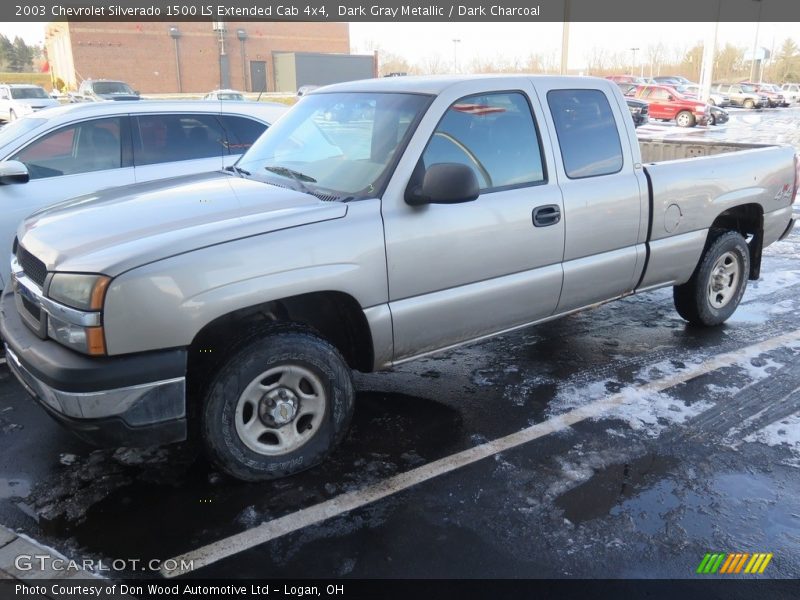 Dark Gray Metallic / Dark Charcoal 2003 Chevrolet Silverado 1500 LS Extended Cab 4x4