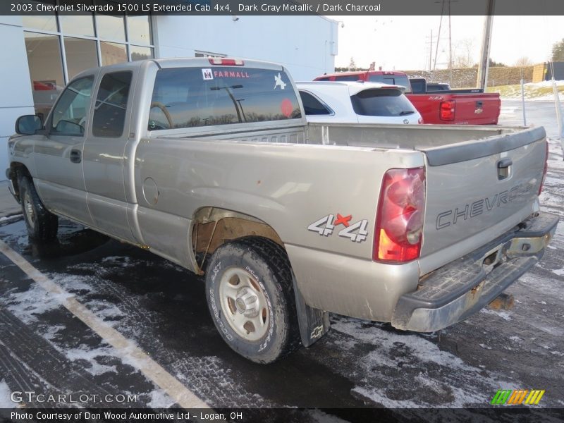 Dark Gray Metallic / Dark Charcoal 2003 Chevrolet Silverado 1500 LS Extended Cab 4x4