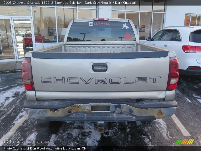 Dark Gray Metallic / Dark Charcoal 2003 Chevrolet Silverado 1500 LS Extended Cab 4x4