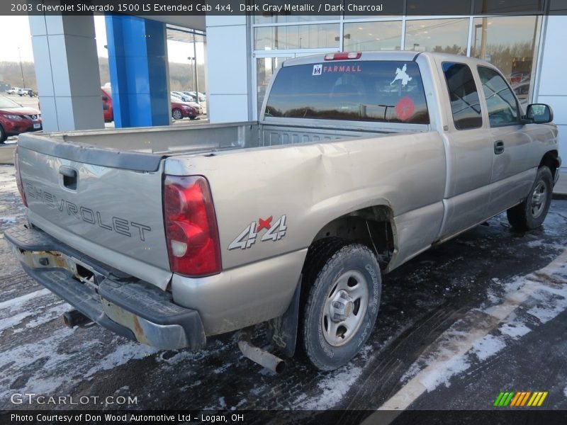 Dark Gray Metallic / Dark Charcoal 2003 Chevrolet Silverado 1500 LS Extended Cab 4x4
