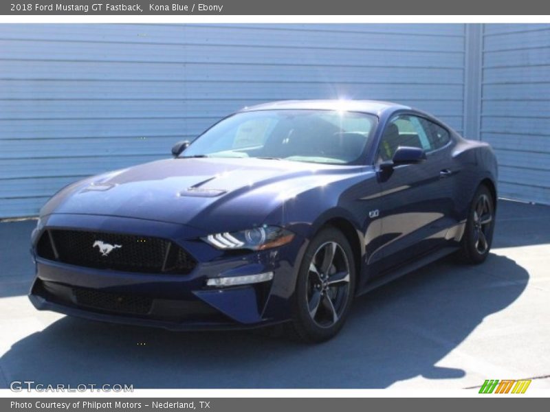 Kona Blue / Ebony 2018 Ford Mustang GT Fastback