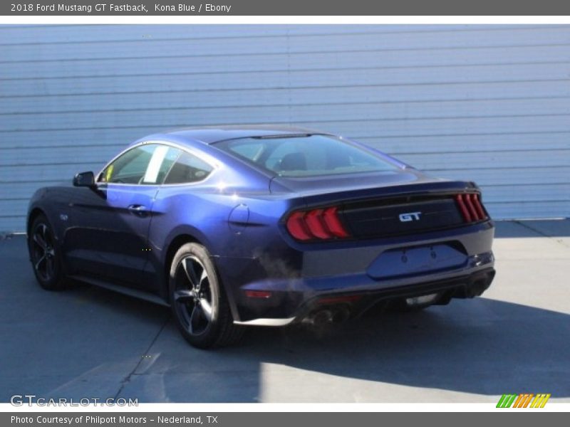 Kona Blue / Ebony 2018 Ford Mustang GT Fastback