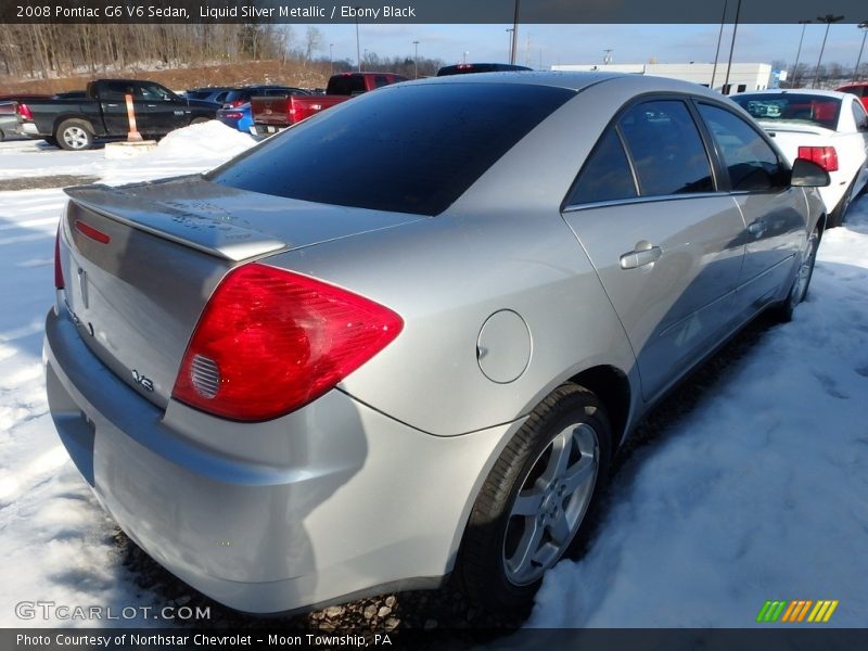 Liquid Silver Metallic / Ebony Black 2008 Pontiac G6 V6 Sedan