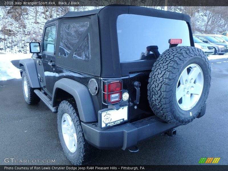 Black / Black 2018 Jeep Wrangler Sport 4x4