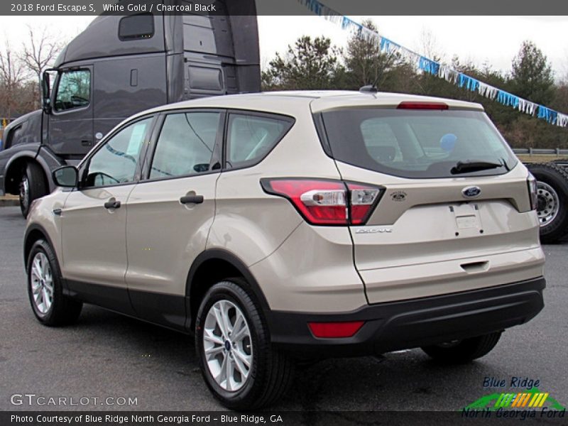 White Gold / Charcoal Black 2018 Ford Escape S