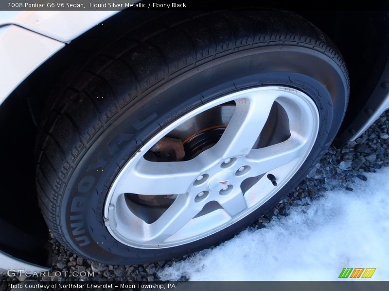 Liquid Silver Metallic / Ebony Black 2008 Pontiac G6 V6 Sedan