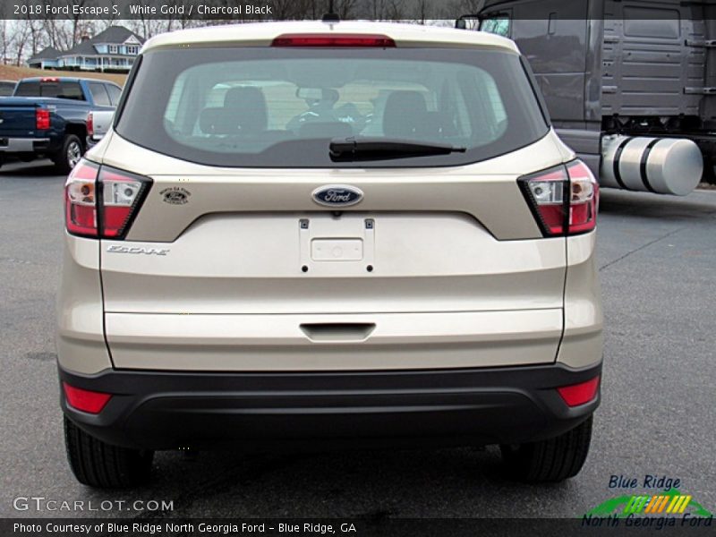 White Gold / Charcoal Black 2018 Ford Escape S