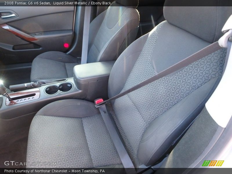 Liquid Silver Metallic / Ebony Black 2008 Pontiac G6 V6 Sedan