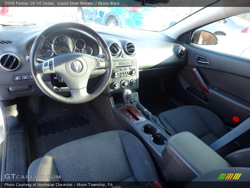 Liquid Silver Metallic / Ebony Black 2008 Pontiac G6 V6 Sedan