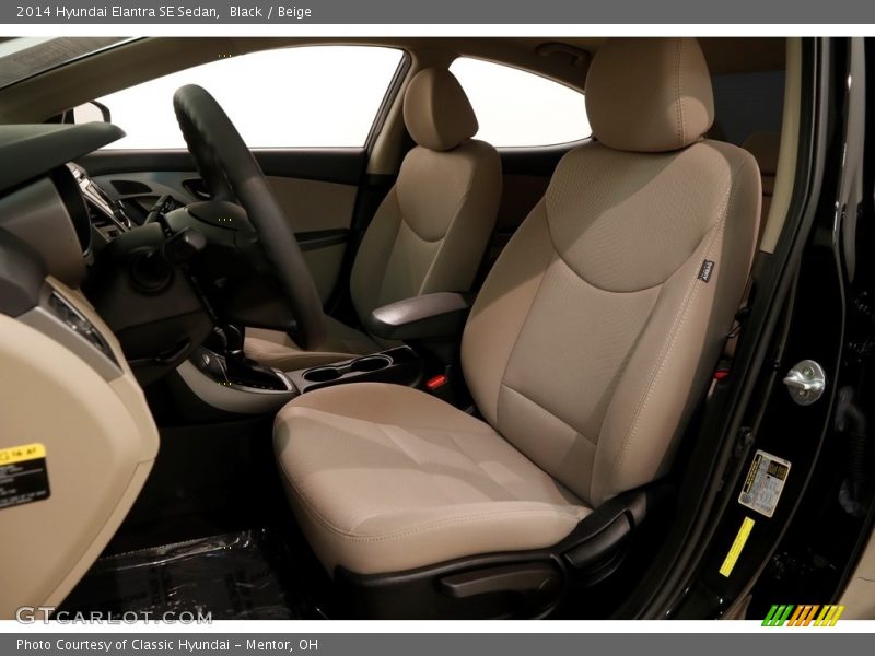 Black / Beige 2014 Hyundai Elantra SE Sedan