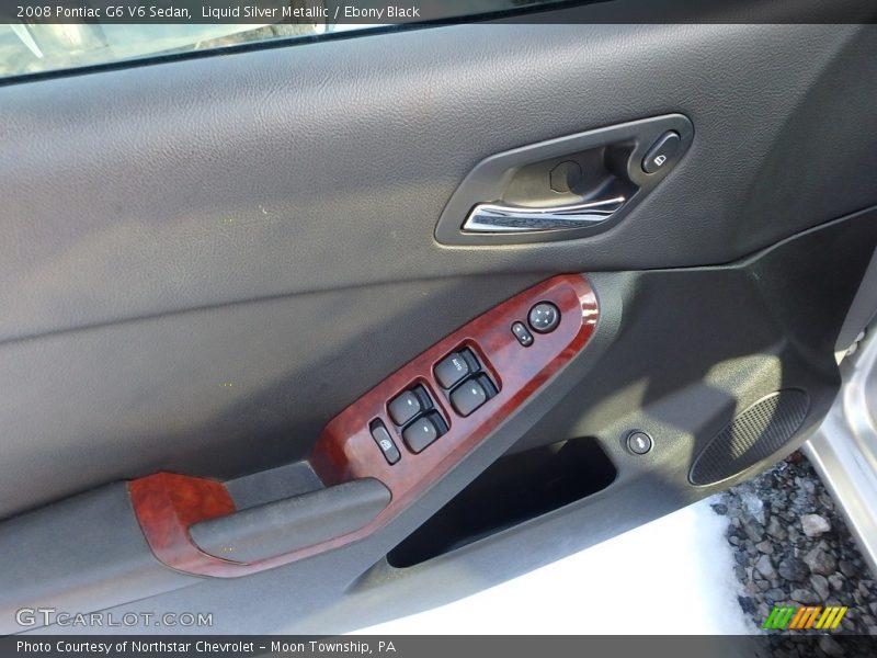 Liquid Silver Metallic / Ebony Black 2008 Pontiac G6 V6 Sedan