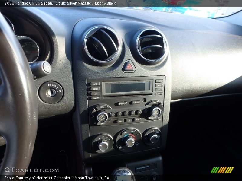 Liquid Silver Metallic / Ebony Black 2008 Pontiac G6 V6 Sedan