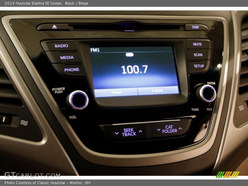 Black / Beige 2014 Hyundai Elantra SE Sedan