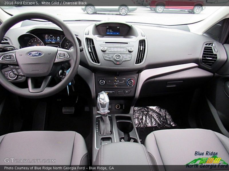 White Gold / Charcoal Black 2018 Ford Escape S