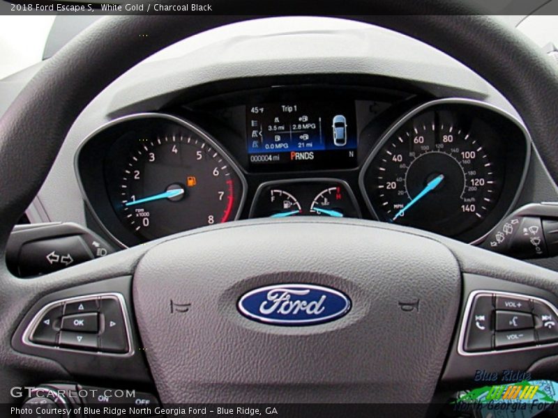 White Gold / Charcoal Black 2018 Ford Escape S