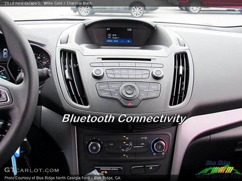White Gold / Charcoal Black 2018 Ford Escape S