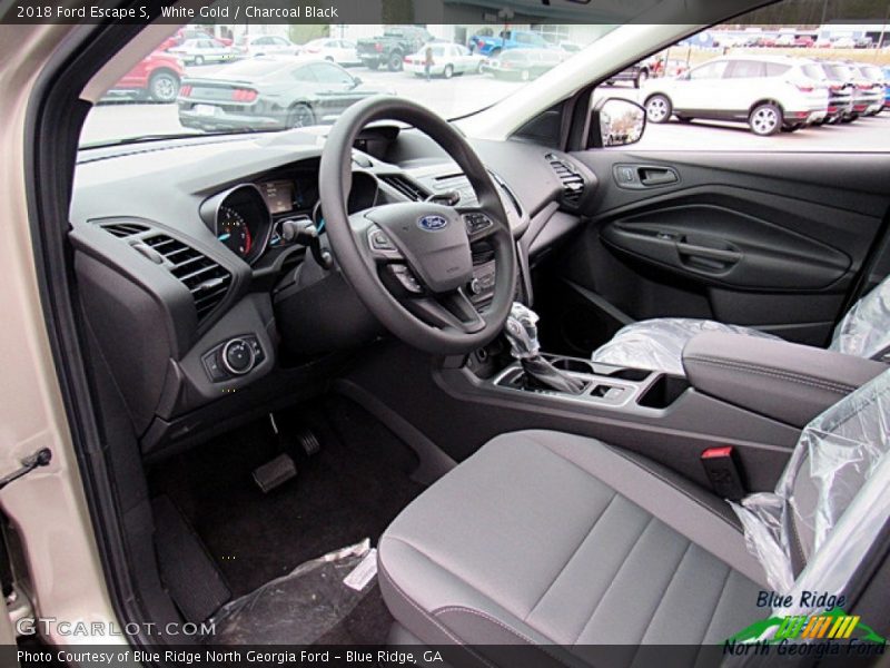 White Gold / Charcoal Black 2018 Ford Escape S