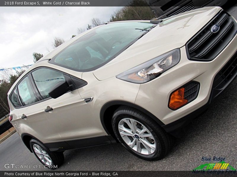 White Gold / Charcoal Black 2018 Ford Escape S