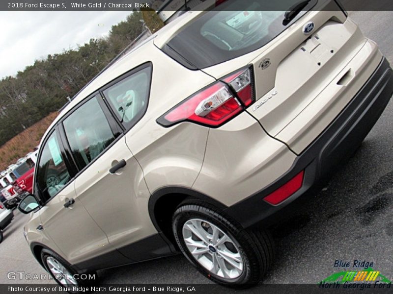 White Gold / Charcoal Black 2018 Ford Escape S
