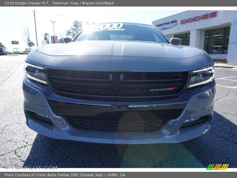 Destroyer Gray / Brazen Gold/Black 2018 Dodge Charger R/T
