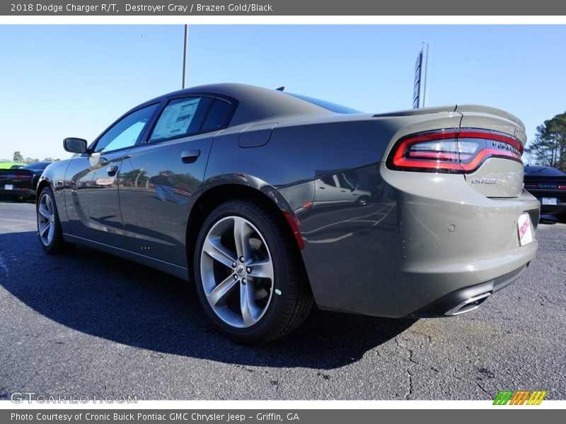 Destroyer Gray / Brazen Gold/Black 2018 Dodge Charger R/T