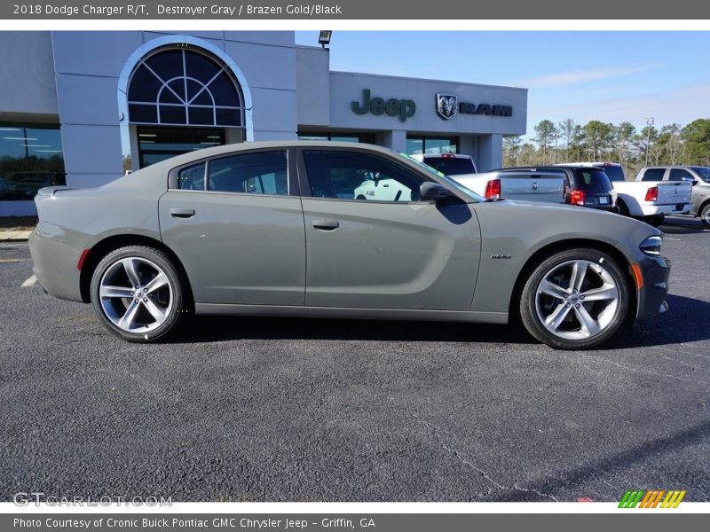 Destroyer Gray / Brazen Gold/Black 2018 Dodge Charger R/T