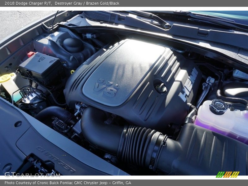 Destroyer Gray / Brazen Gold/Black 2018 Dodge Charger R/T