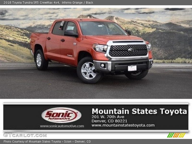 Inferno Orange / Black 2018 Toyota Tundra SR5 CrewMax 4x4