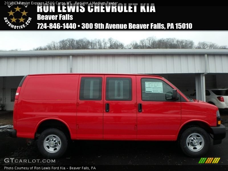 Red Hot / Medium Pewter 2018 Chevrolet Express 2500 Cargo WT
